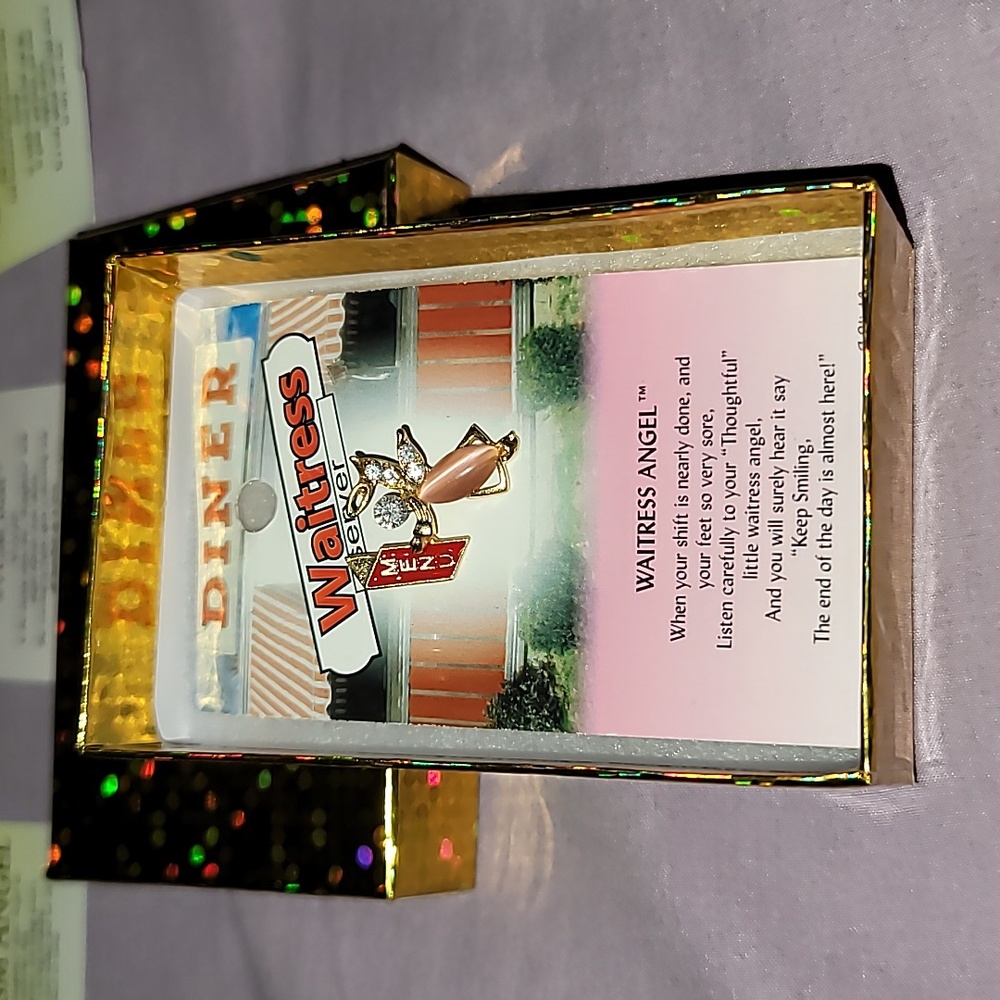 Waitress (Server) Angel Pin with Gift Box